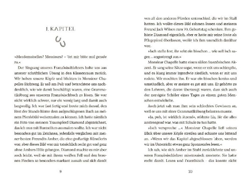 Buchcover und Innenansicht für das Buch: Horse Academy - Schicksalhafte Begegnung