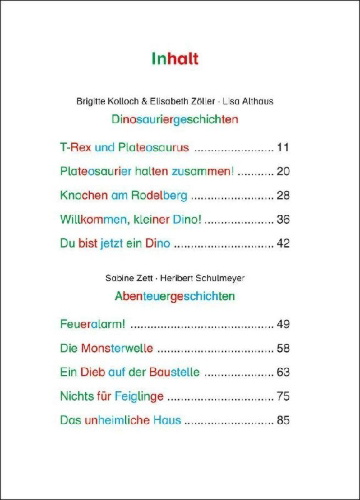 Buchcover und Innenansicht für das Buch: Die schönsten Silbengeschichten für Erstleser - Jungs