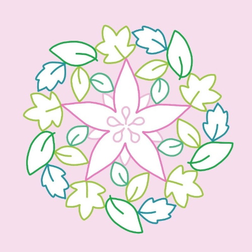 Buchcover und Innenansicht für das Buch: Mein erstes Mandala-Malbuch Frühling