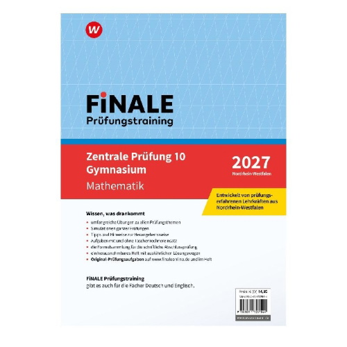 Buchcover und Innenansicht für das Buch: FiNALE Prüfungstraining Zentrale Prüfung 10. Gymnasium Nordrhein-Westfalen. Mathematik 2027