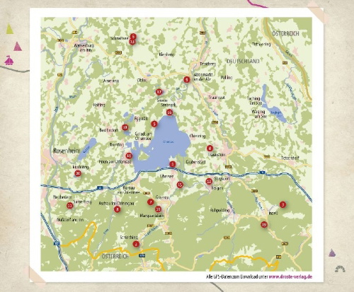Buchcover und Innenansicht für das Buch: Chiemgau. Wandern für die Seele