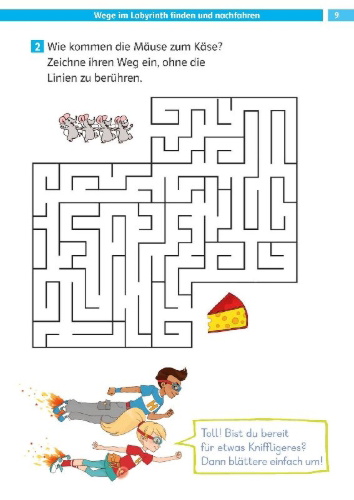 Buchcover und Innenansicht für das Buch: Die Deutsch-Helden ABC und Schwungübungen 1. Klasse