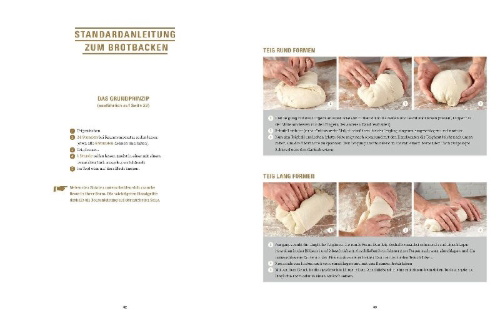 Buchcover und Innenansicht für das Buch: Brot backen in Perfektion mit Hefe