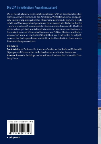 Buchcover und Innenansicht für das Buch: Die USA im kollektiven Ausnahmezustand