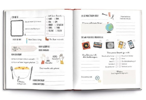 Buchcover und Innenansicht für das Buch: Meine Familie in einem Buch