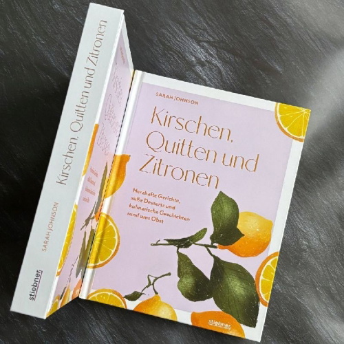 Buchcover und Innenansicht für das Buch: Kirschen, Quitten und Zitronen
