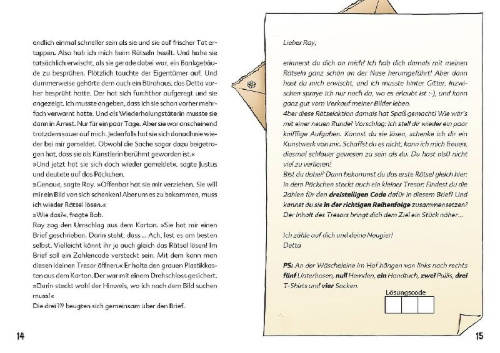 Buchcover und Innenansicht für das Buch: Die drei ??? Kids, Mission Graffiti-Code