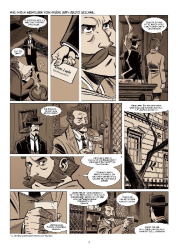 Buchcover und Innenansicht für das Buch: Arsène Lupin et le dernier secret de Nostradamus