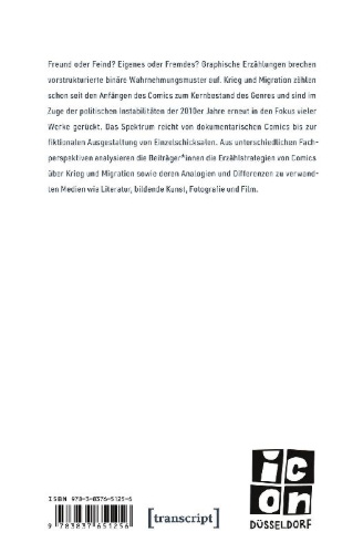 Buchcover und Innenansicht für das Buch: Krieg und Migration im Comic