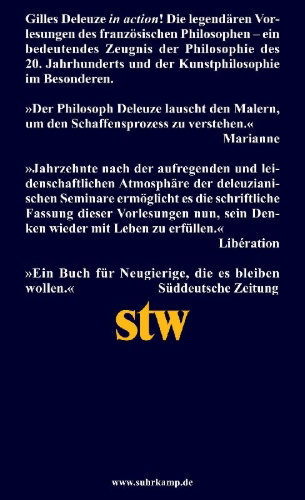 Buchcover und Innenansicht für das Buch: Sur la peinture. Cours Mars-Juin 1981