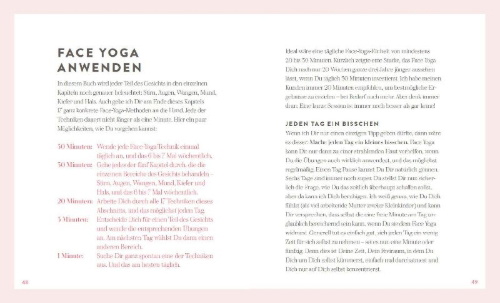 Buchcover und Innenansicht für das Buch: Face Yoga