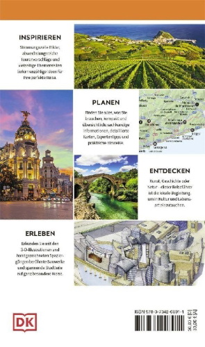 Buchcover und Innenansicht für das Buch: Vis-à-Vis Reiseführer Spanien