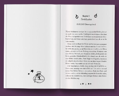 Buchcover und Innenansicht für das Buch: Mona - Zwischen Himmel und Hölle