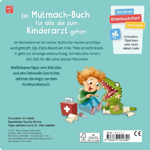 Buchcover und Innenansicht für das Buch: Willkommen beim Kinderarzt