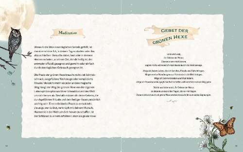 Buchcover und Innenansicht für das Buch: The Green Witch Illustrated: An Enchanting Immersion Into the Magic of Natural Witchcraft
