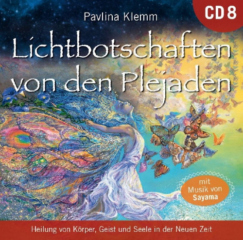 Buchcover und Innenansicht für das Buch: Lichtbotschaften von den Plejaden: DIE KOSMISCHE APOTHEKE [Übungs-CD 8]