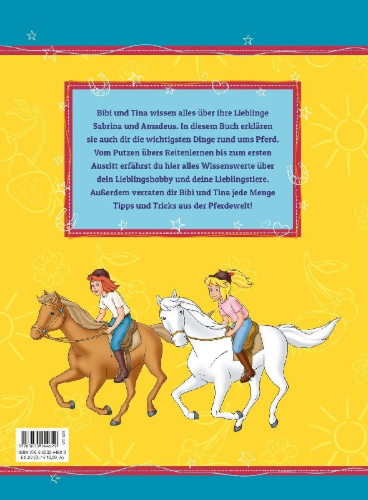 Buchcover und Innenansicht für das Buch: Bibi & Tina: Pferdewissen mit Bibi & Tina