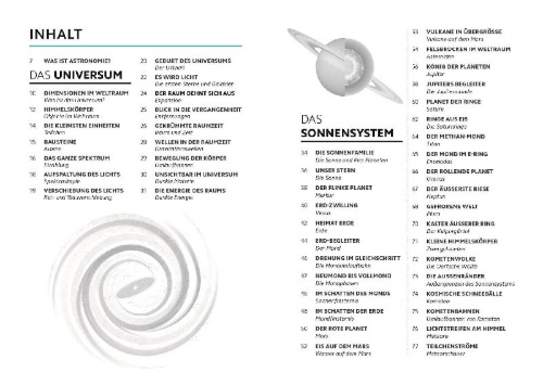 Buchcover und Innenansicht für das Buch: Simply Astronomy