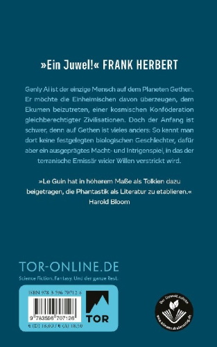 Buchcover und Innenansicht für das Buch: The Left Hand of Darkness