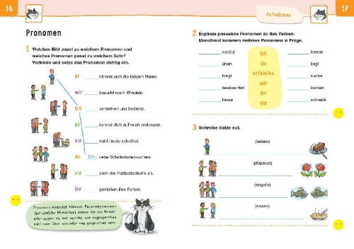 Buchcover und Innenansicht für das Buch: Übungsheft - Grammatik 3.Klasse
