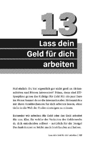 Buchcover und Innenansicht für das Buch: 21 Dinge über deine Finanzen, die du wissen solltest