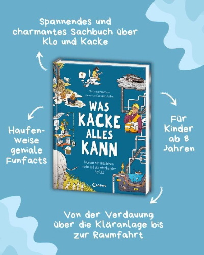 Buchcover und Innenansicht für das Buch: Was Kacke alles kann