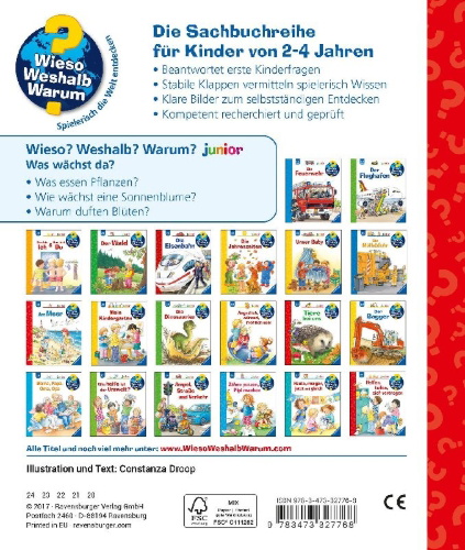Buchcover und Innenansicht für das Buch: Wieso? Weshalb? Warum? junior, Band 22: Was wächst da?
