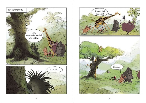 Buchcover und Innenansicht für das Buch: Grumpy Monkey - School stinks