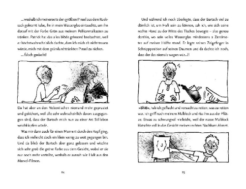 Buchcover und Innenansicht für das Buch: Die extrem fantastische Theo-Miller-Gang