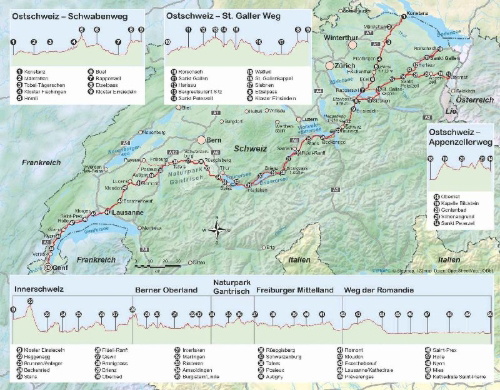 Buchcover und Innenansicht für das Buch: Schweiz: Jakobsweg vom Bodensee zum Genfersee