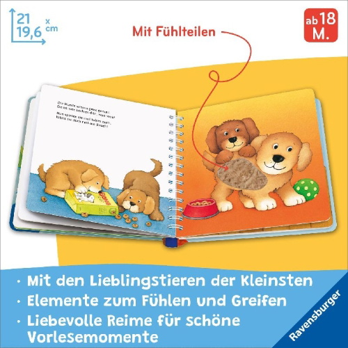 Buchcover und Innenansicht für das Buch: Mein großes Fühlbuch