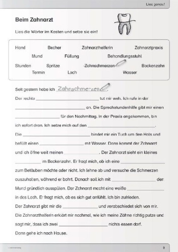 Buchcover und Innenansicht für das Buch: Ich kann lesen 5 und 6 - im Set - 2 Schülerarbeitshefte 3. und 4. Klasse