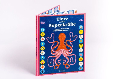Buchcover und Innenansicht für das Buch: Superpoderes animales