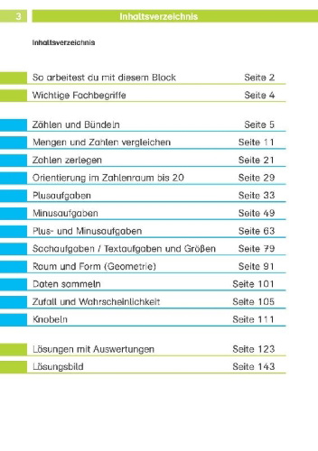Buchcover und Innenansicht für das Buch: Die Mathe-Helden: Mathe-Testblock So gut bin ich! 1. Klasse