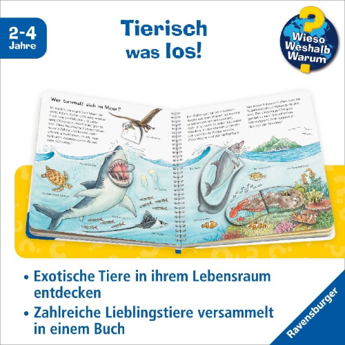 Buchcover und Innenansicht für das Buch: Wieso? Weshalb? Warum? junior, Band 73 - Tiere der Welt