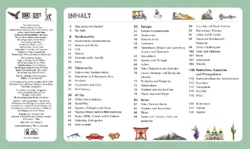 Buchcover und Innenansicht für das Buch: Weltatlas für Kinder