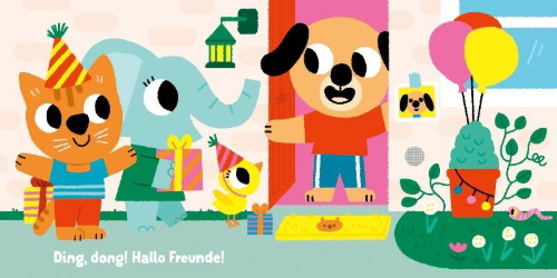 Buchcover und Innenansicht für das Buch: Joyeux anniversaire