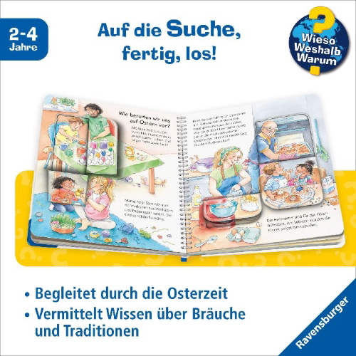 Buchcover und Innenansicht für das Buch: Wieso? Weshalb? Warum? junior, Band 54: Was machen wir an Ostern?