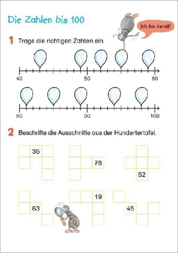Buchcover und Innenansicht für das Buch: Fit fürs Rechnen 2. Klasse. Mein 5-Minuten-Block