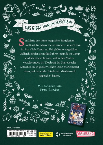 Buchcover und Innenansicht für das Buch: Fairy Tale Camp 2: Eine Freundschaft wie im Märchen