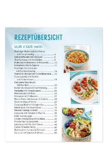 Buchcover und Innenansicht für das Buch: Schnelle SOMMERKÜCHE mit dem Thermomix