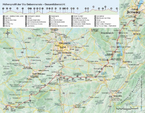 Buchcover und Innenansicht für das Buch: Frankreich: Jakobsweg Via Gebennensis von Genf nach Le Puy-en-Velay