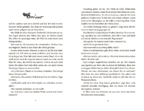 Buchcover und Innenansicht für das Buch: Secret Forest Academy. Der Seelendieb