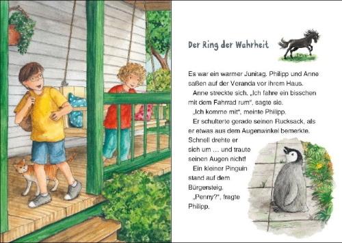Buchcover und Innenansicht für das Buch: Das magische Baumhaus junior (Band 42) - Das rätselhafte schwarze Pferd