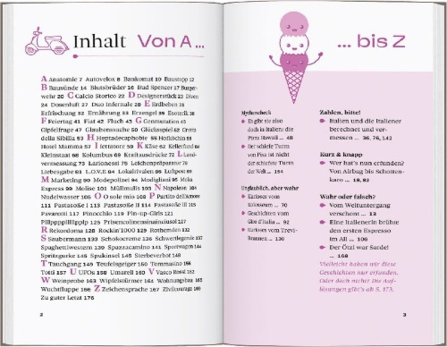 Buchcover und Innenansicht für das Buch: DUMONTs Unnützes Reisewissen Italien