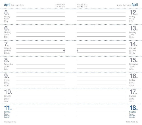 Buchcover und Innenansicht für das Buch: Wochen-Taschenkalender, schwarz 2027