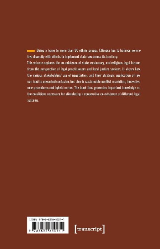 Buchcover und Innenansicht für das Buch: Legal Pluralism in Ethiopia