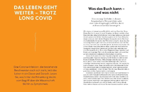 Buchcover und Innenansicht für das Buch: Long Covid und Post Covid