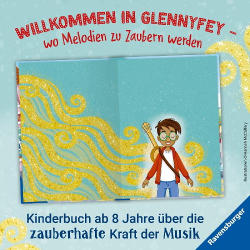 Buchcover und Innenansicht für das Buch: Magic Music, Band 1 - Der rätselhafte Rückwärtszauber