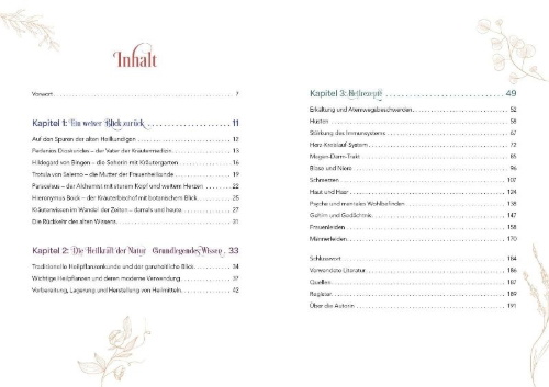 Buchcover und Innenansicht für das Buch: Herbal Healing - Medizin aus der Natur